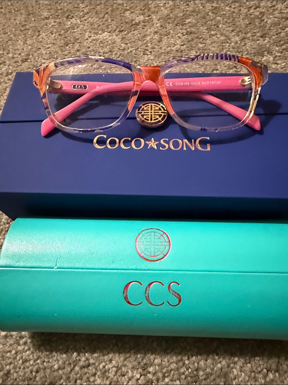 Pink and Purple Women's Fashion Glasses